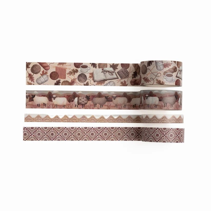 Washi tape - 4-pack - Homespun - 3 - Archer & Olive - Tidformera