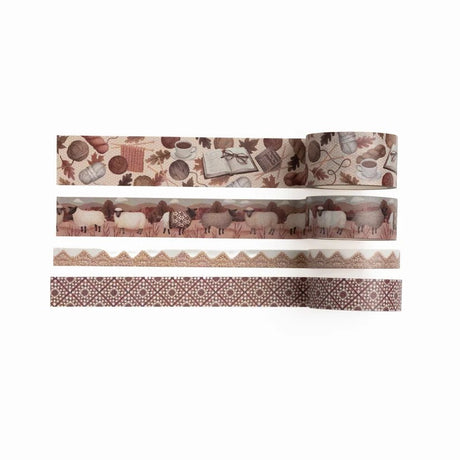 Washi tape - 4-pack - Homespun - 3 - Archer & Olive - Tidformera