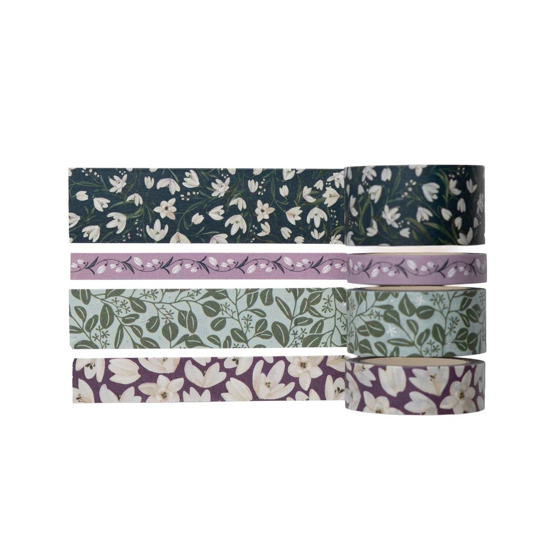 Washi tape - 4 - pack - Snowdrops - 1 - Archer & Olive - Tidformera