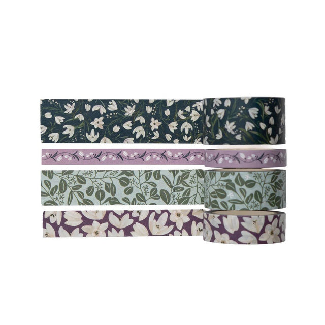 Washi tape - 4 - pack - Snowdrops - 1 - Archer & Olive - Tidformera