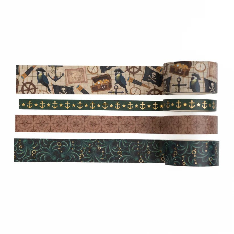 Washi tape - 4 - pack - Treasure Map - 1 - Archer & Olive - Tidformera