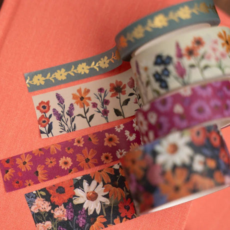Washi tape - 4 - pack - Wildflowers - 2 - Archer & Olive - Tidformera