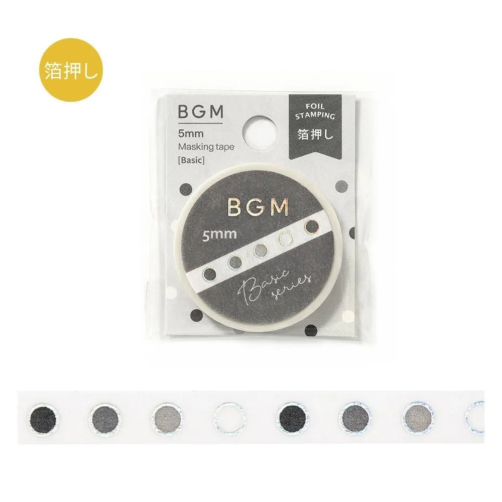 Washi Tape 5 mm - Basic Round - 1 - BGM - Tidformera