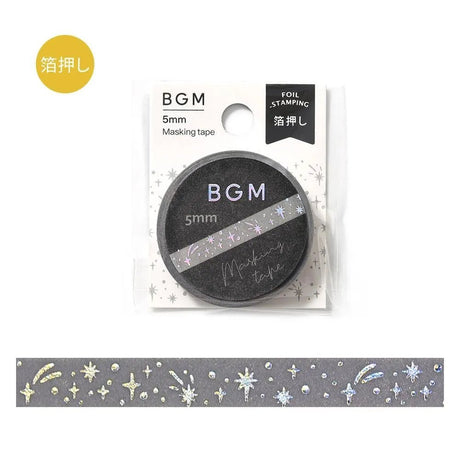 Washi Tape 5 mm - Star Collection - 1 - BGM - Tidformera