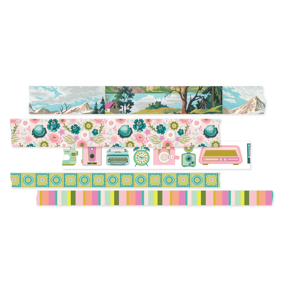 Washi Tape 5-pack - Flea Market - Simple Stories - Tidformera