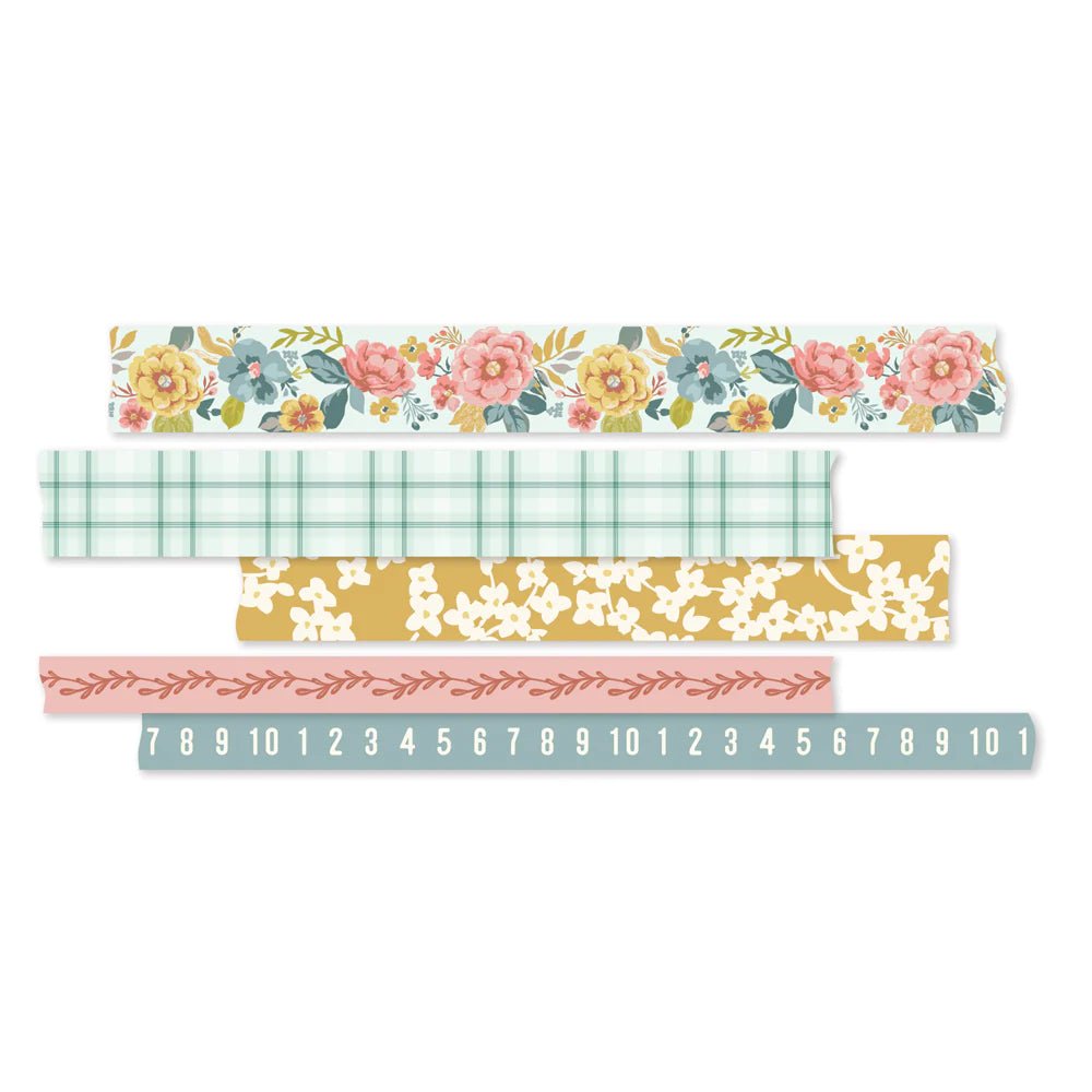 Washi Tape 5 - pack - My mind's eye - Wildflower - 1 - Simple Stories - Tidformera