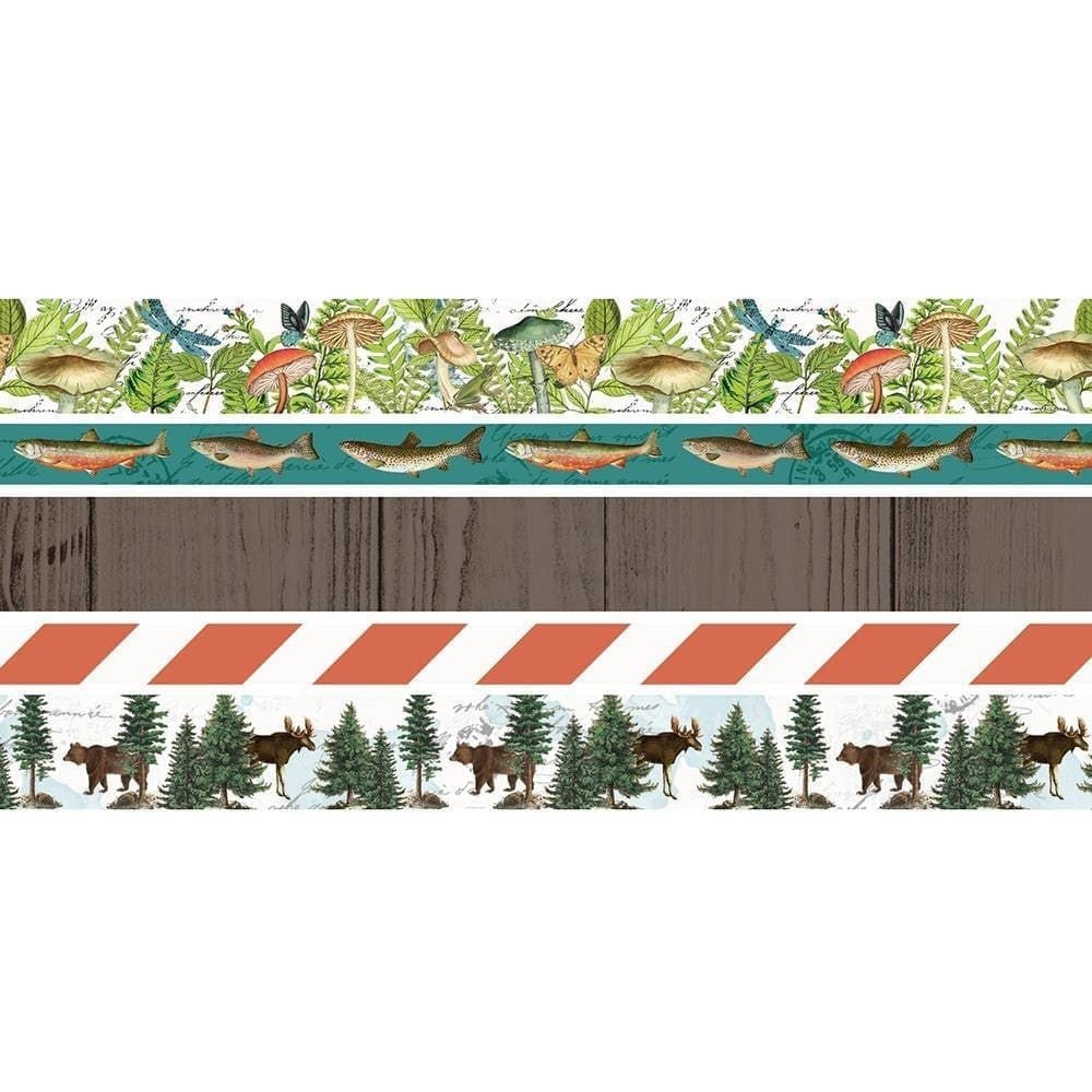 Washi Tape 5-pack - Simple vintage Lakeside - Simple Stories - Tidformera