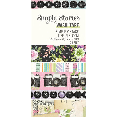 Washi Tape 5-pack - Simple Vintage Life in bloom - Simple Stories - Tidformera