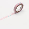 Washi Tape 7 mm - Pink flower stripe - MT masking tape - Tidformera