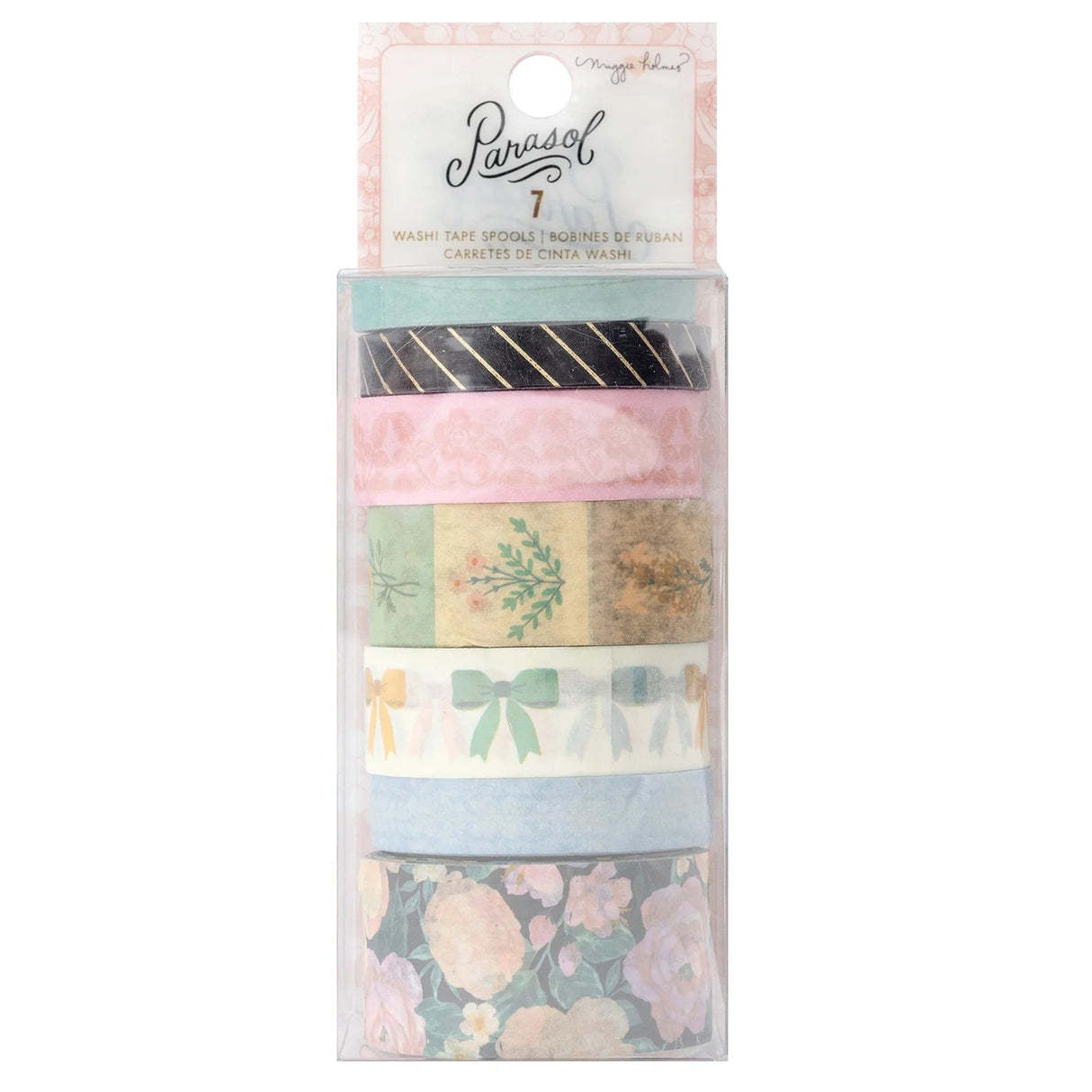 Washi tape 7-pack Maggie Holmes - Parasol - American Crafts - Tidformera