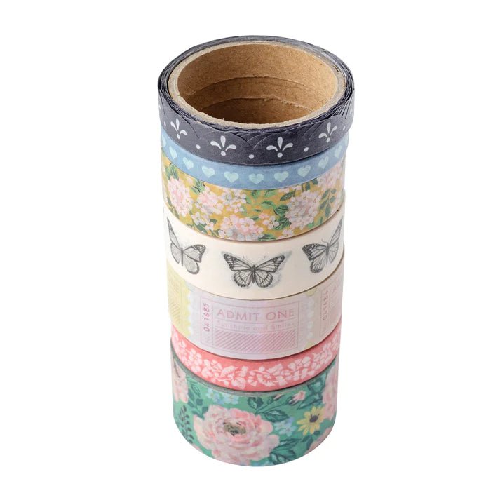 Washi tape 7-pack Maggie Holmes - Woodland Groove - American Crafts - Tidformera