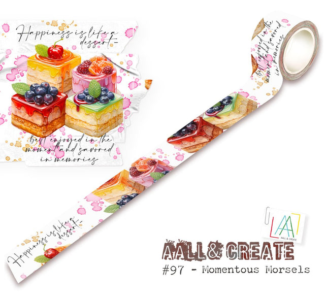 Washi tape #97 Bipasha BK - Momentous Morsels - Aall & Create - Tidformera