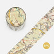 Washi Tape Antique Map - 1 - BGM - Tidformera