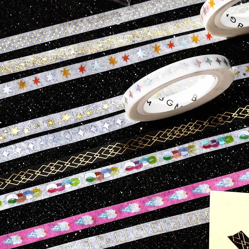 Washi Tape Basic Antique pattern - 5 mm - 4 - BGM - Tidformera