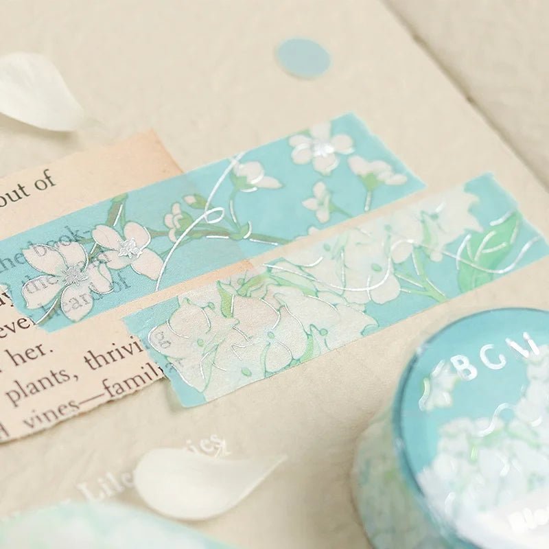 Washi Tape Blossom - Aquamarine - 2 - BGM - Tidformera