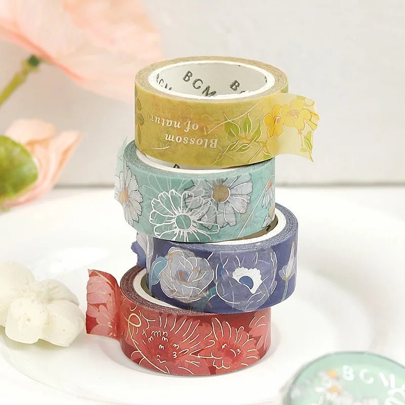 Washi Tape Blossom - Maroon - 5 - BGM - Tidformera