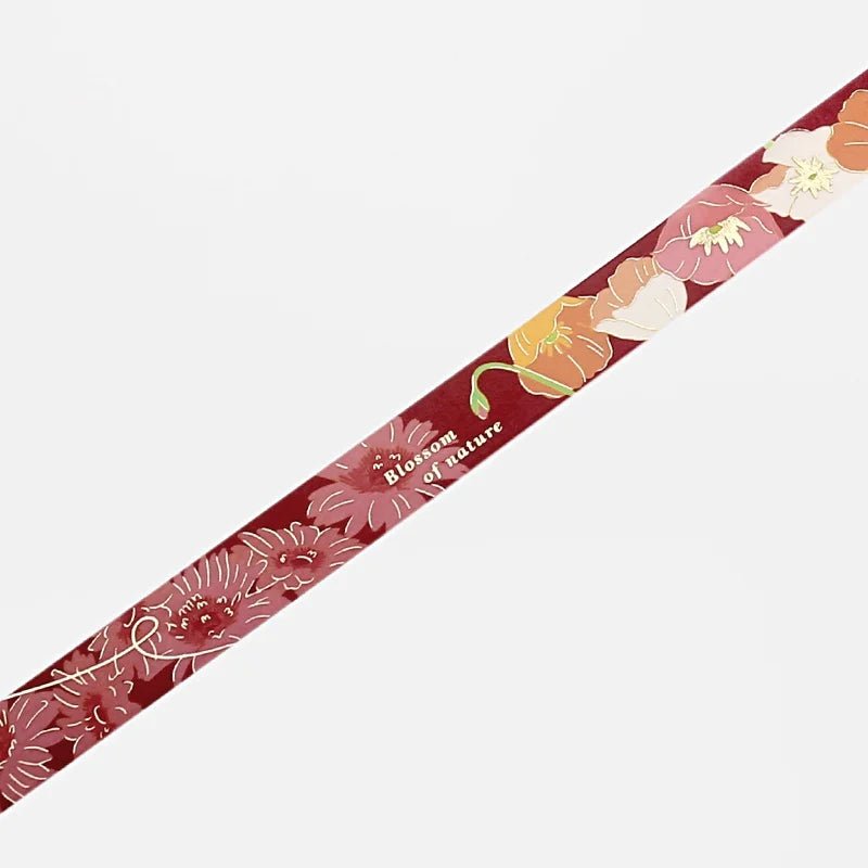 Washi Tape Blossom - Maroon - BGM - Tidformera