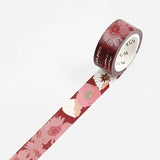 Washi Tape Blossom - Maroon - 3 - BGM - Tidformera