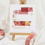 Washi Tape Blossom - Maroon - 2 - BGM - Tidformera