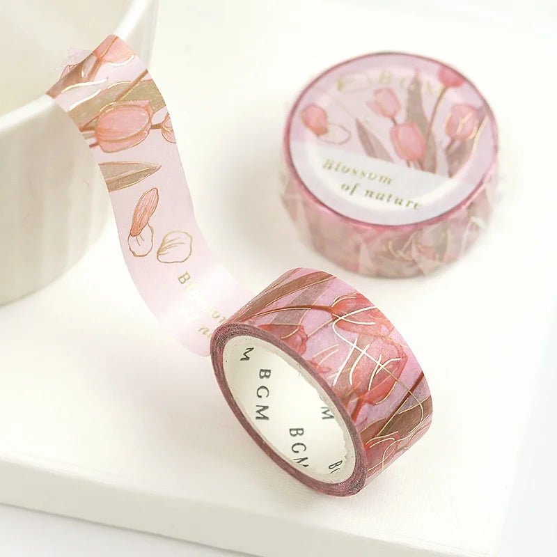 Washi Tape Blossom - Pink Almond - 5 - BGM - Tidformera