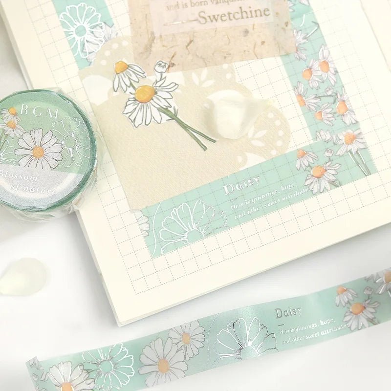 Washi Tape Blossom - Sky Green - 2 - BGM - Tidformera