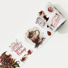 Washi tape Caffeine Canvas Wide - 60 mm - 1 - Washi Tape Shop - Tidformera