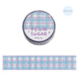 Washi tape Check - Blueberry - BGM - Tidformera