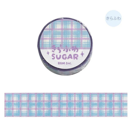 Washi tape Check - Blueberry - 1 - BGM - Tidformera