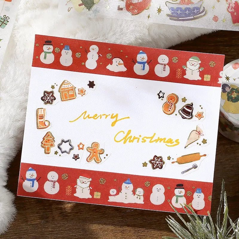 Washi Tape - Christmas Limited - Snowmen - 3 - BGM - Tidformera