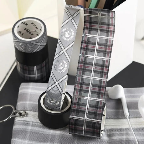 Washi tape Color Check 3 - pack - Gray - 2 - BGM - Tidformera