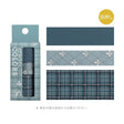Washi tape Color Check 3 - pack - Smoke Blue - 1 - BGM - Tidformera