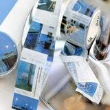 Washi tape Color city - Blue - BGM - Tidformera