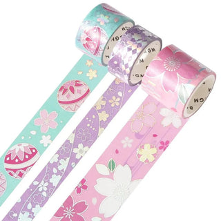 Washi tape Color of japanese clothing 3 - pack - Cherry Blossoms - 1 - BGM - Tidformera