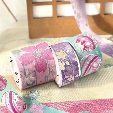 Washi tape Color of japanese clothing 3 - pack - Cherry Blossoms - 2 - BGM - Tidformera