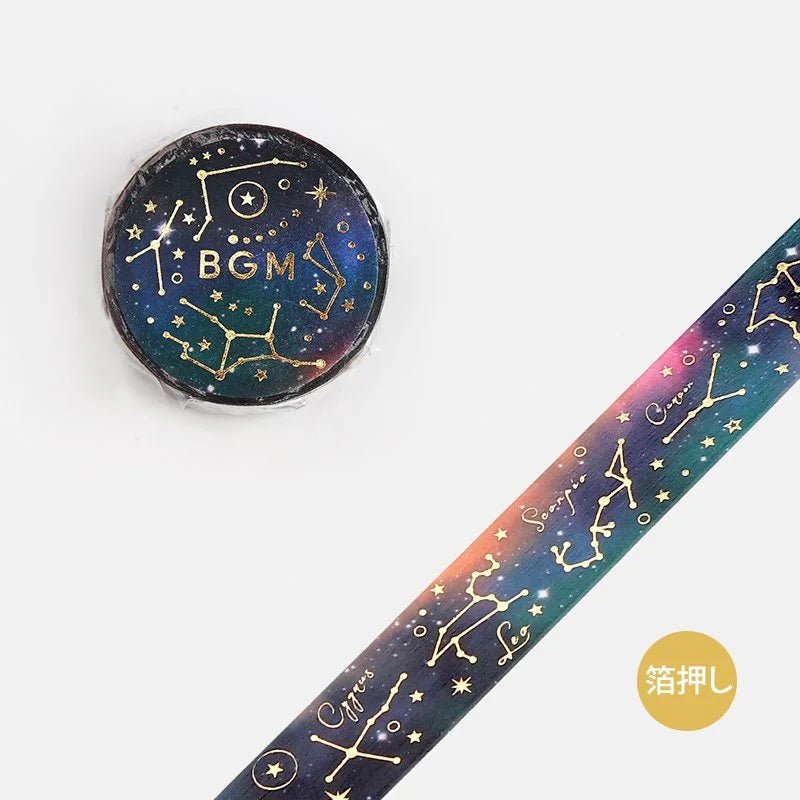 Washi Tape Constellation - Night Sky - BGM - Tidformera