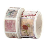 Washi tape Creotime - Frimärke Blomstermotiv - Creotime - Tidformera