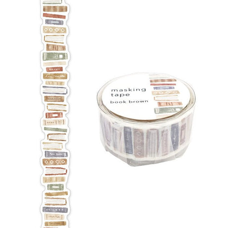 Washi Tape Die cut Book brown - 1 - Mind Wave - Tidformera