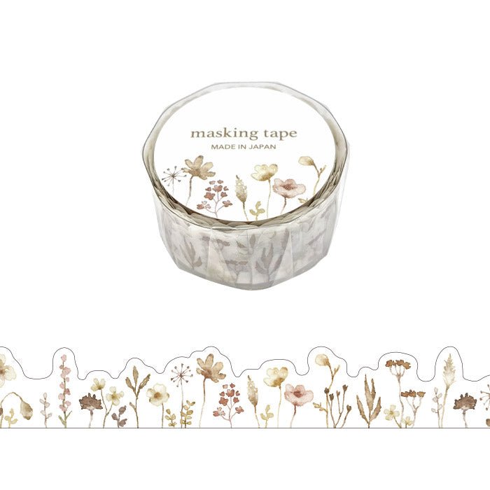 Washi Tape Die cut - Flower Brown - Mind Wave - Tidformera