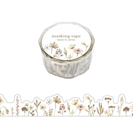 Washi Tape Die cut - Flower Brown - Mind Wave - Tidformera