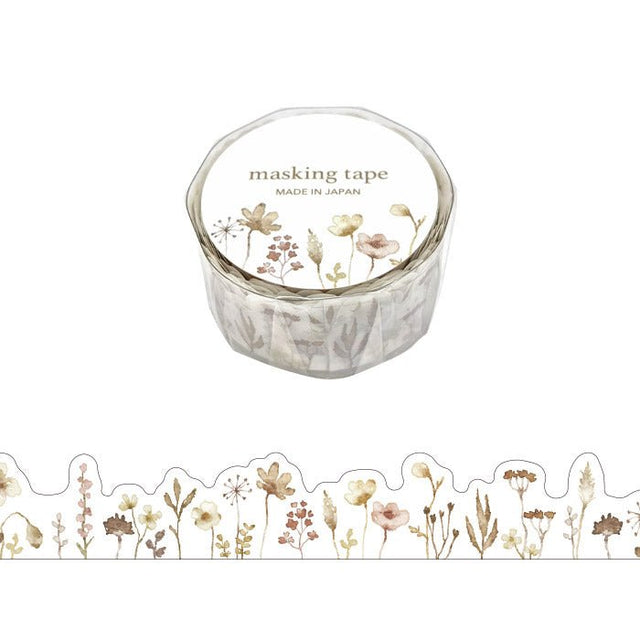 Washi Tape Die cut - Flower Brown - Mind Wave - Tidformera