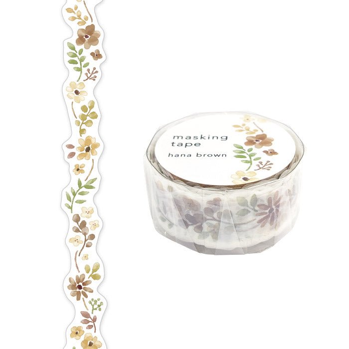 Washi Tape Die cut Hana Brown - 1 - Mind Wave - Tidformera