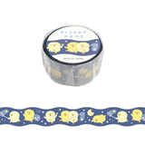 Washi Tape Die cut Piyoko - mame - Yofukashi - 1 - Mind Wave - Tidformera