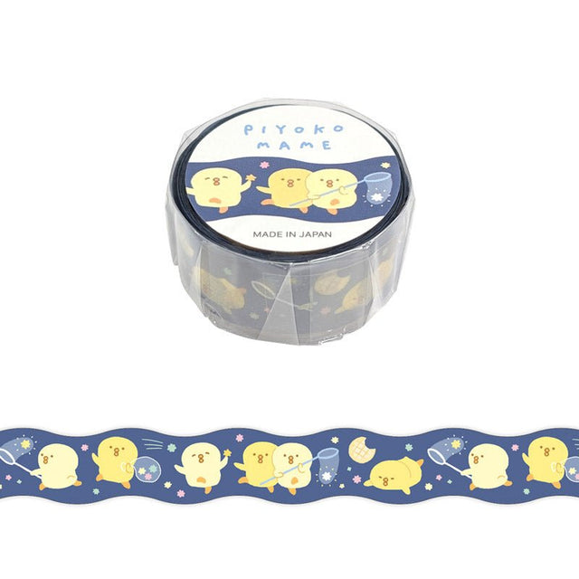 Washi Tape Die cut Piyoko - mame - Yofukashi - 1 - Mind Wave - Tidformera