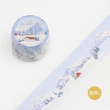 Washi Tape Dot Drawing - Snow Mountain - BGM - Tidformera