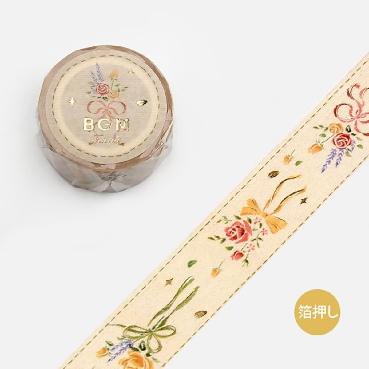 Washi Tape Embroidered Ribbon - Bouquet Foil - BGM - Tidformera