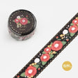 Washi Tape Embroidered Ribbon - Camellia - BGM - Tidformera