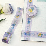 Washi Tape Embroidered Ribbon - Sumire - 3 - BGM - Tidformera