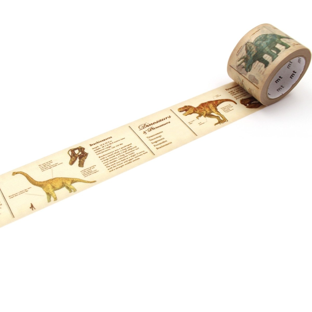 Washi Tape Encyclopedia - Dinosaur - MT masking tape - Tidformera