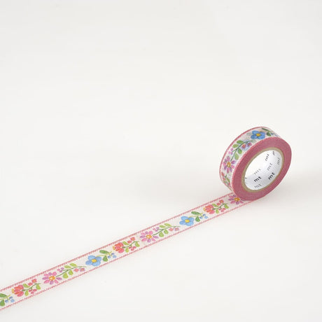 Washi Tape Ex 15 mm - Embroidery - MT masking tape - Tidformera