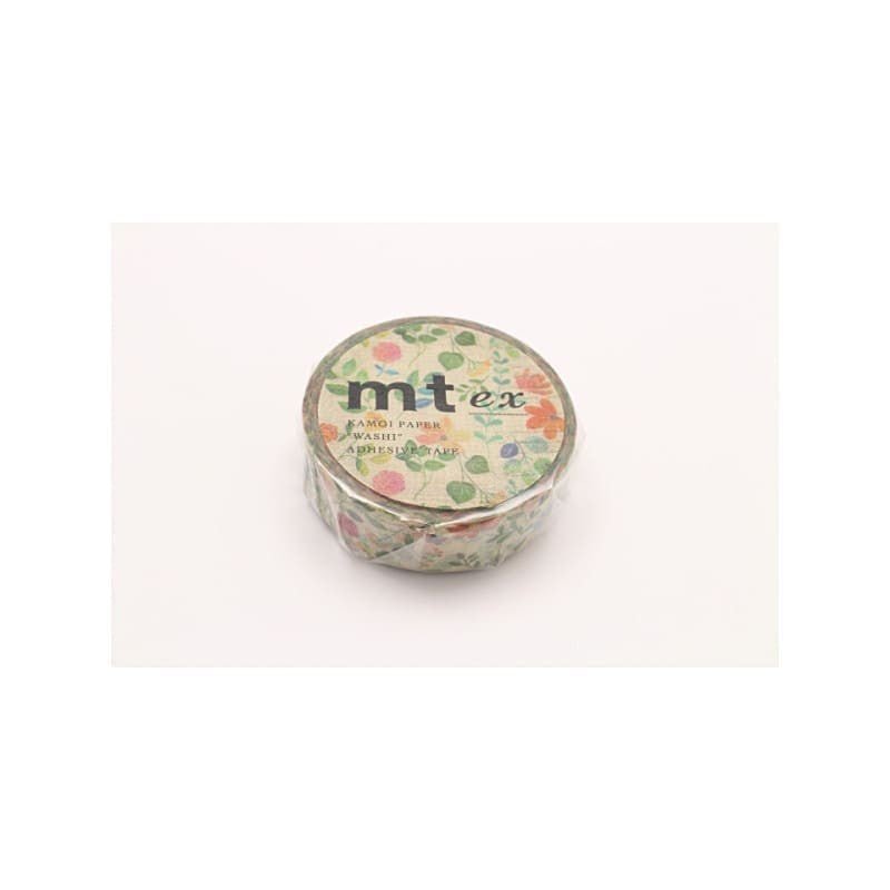 Washi Tape Ex 15 mm - Watercolor Flower - MT masking tape - Tidformera